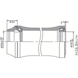 Tecora Ball Head Set 1 1 8 tommer Integreret 45x45 vogn.30.0 Sort