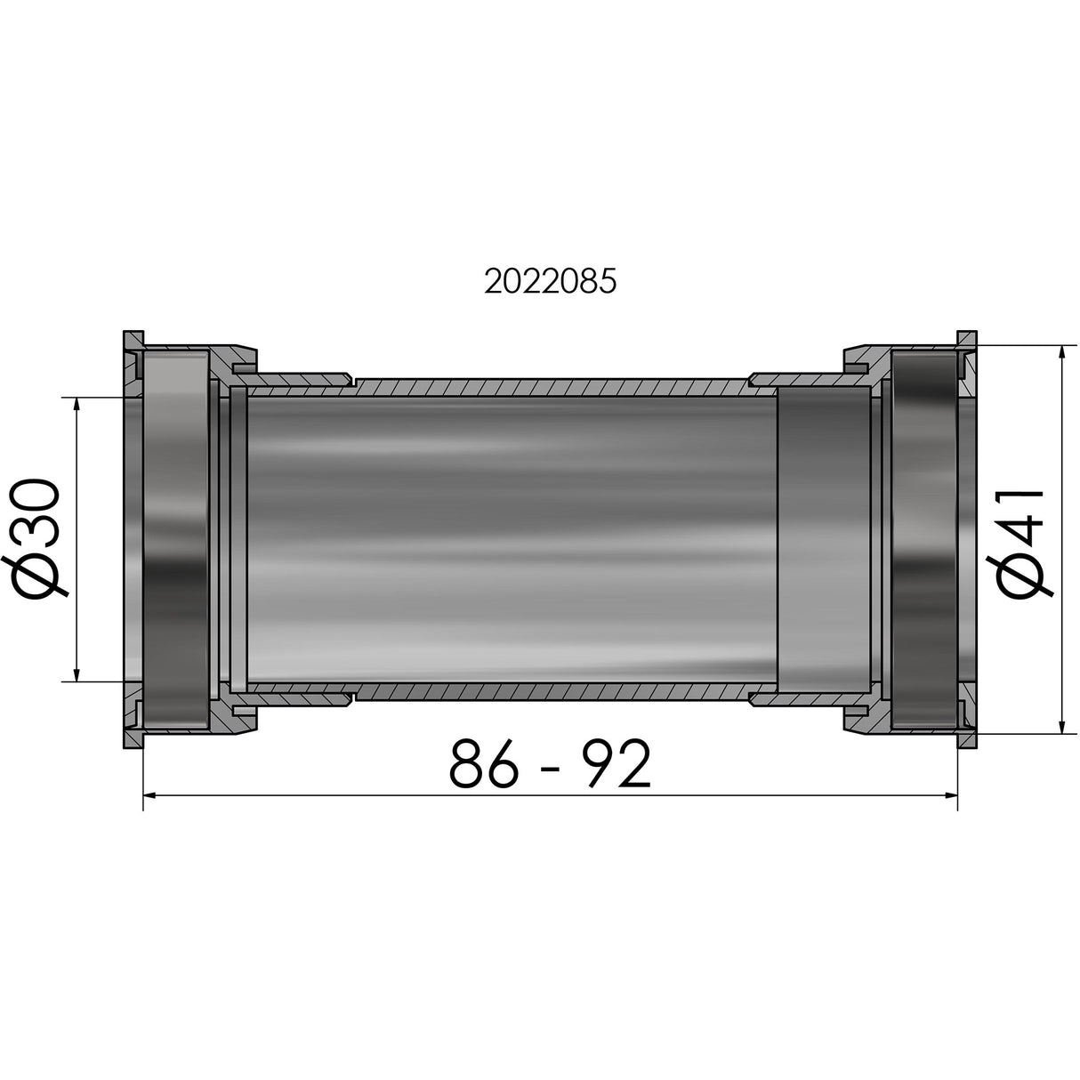 ELVEDES DOBALSKÝ BRACKET PRESSFIT BB86 92 41 mm pro 30 mm