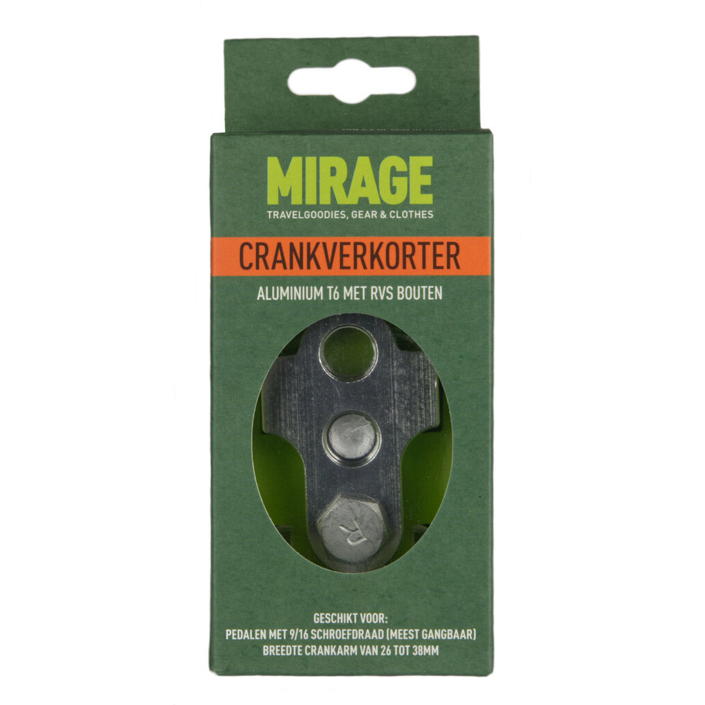 Mirage Crank Turters mat Edelstol Bolt Aluminium T6 Sëlwer