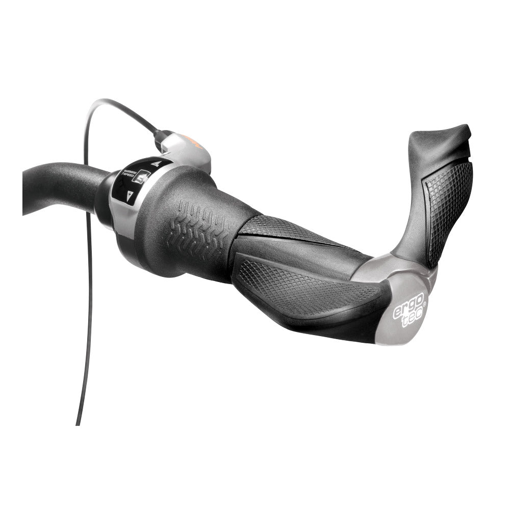 Ergotec håndtakspar mf2 kraton aluminium 130 + 87 mm - sort