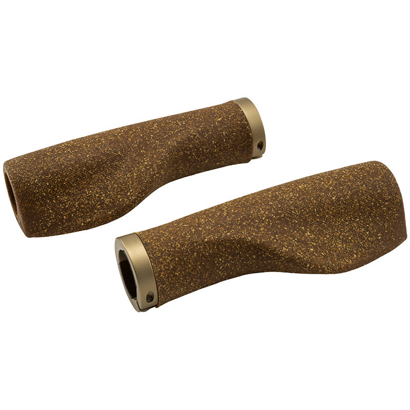 Ergotec set handles kyoto cork l+r = 130mm brown