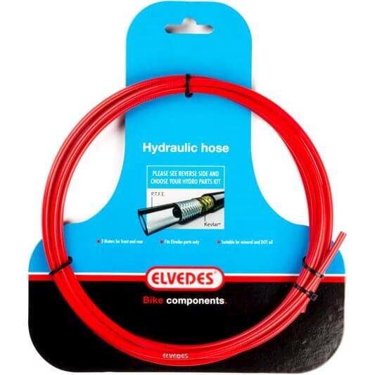 Elvedes Hydraulische leiding met PTFE voering en kevlar protectie rood (3 meter op kaart)