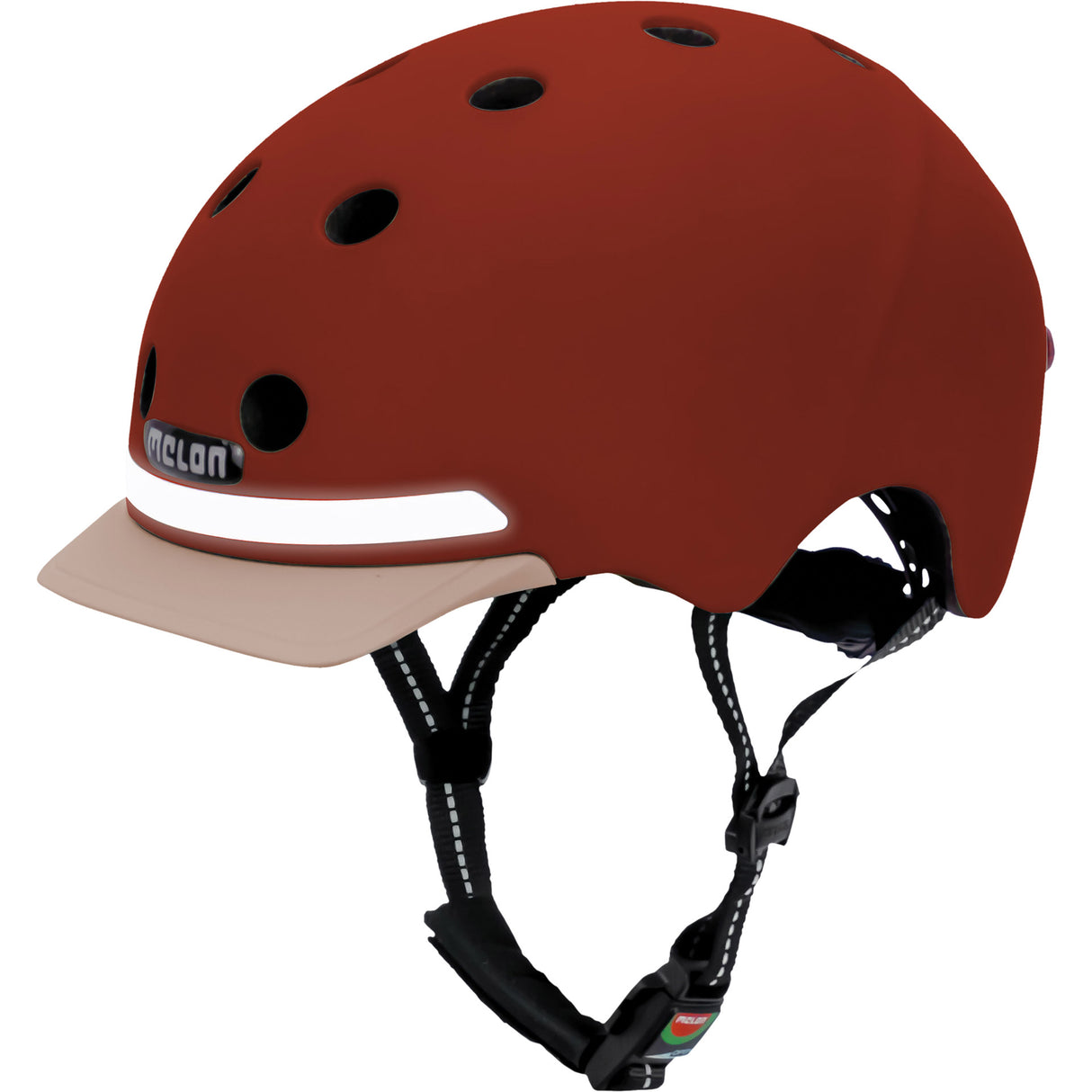 Melon helmet with lights e-series sepia m-l
