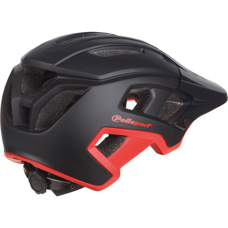 Polisport Mountain Pro Vëlo Helm M 55-58CM schwaarz rout