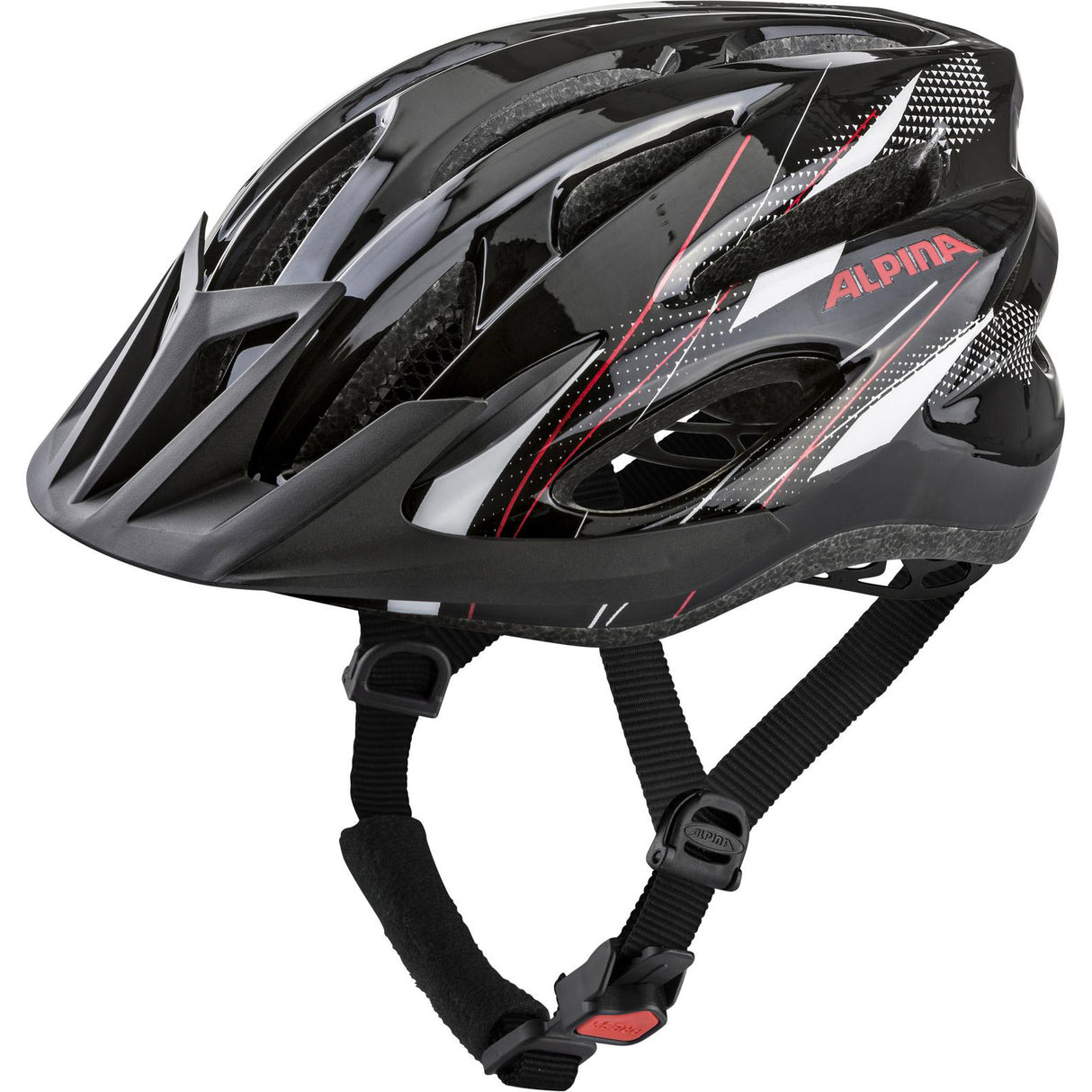 Olympic Sportswear Sports MTB Helm MTB17 54-58 Gloss Black White Red