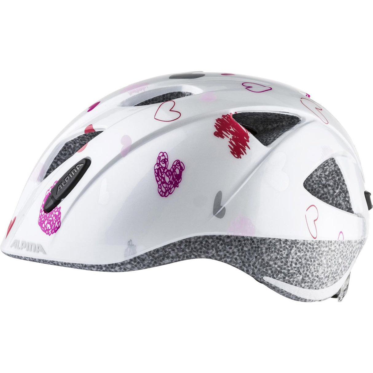 Olympisk sportkläderhjälm Ximo White Hearts Gloss 47-51