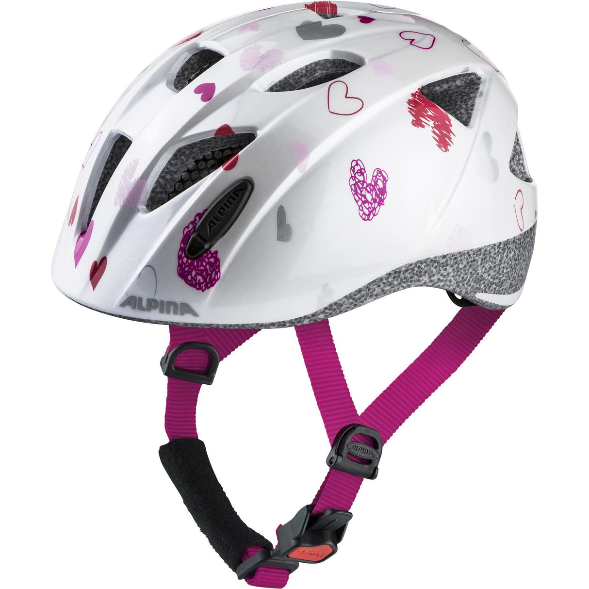 Olympijské sportovní sportovní Kinderhelm Ximo White Hearts 49-54 GLOSS