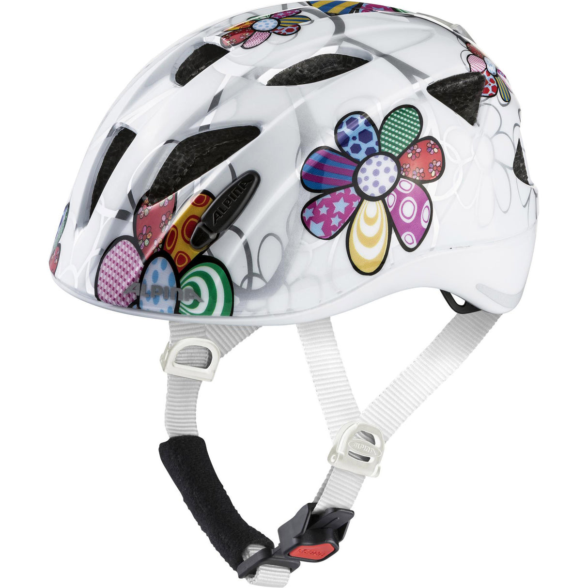 Alpina sports children's helmet ximo flash white flower 47-51 gloss