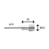 Elvedes brake inner cable 2,000 mm 1×19 thread stainless steel ø1.5mm with V-nipple ø5.5 × 10
