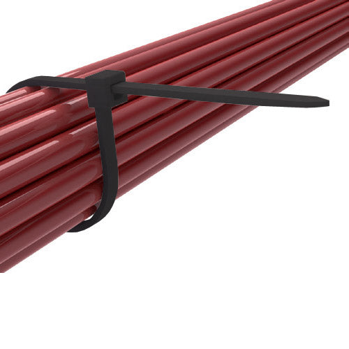 Cable ties 20.3cm x 2.5mm black (100 pcs)