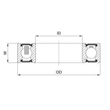 Union ball bearing cb-317 8x16x5