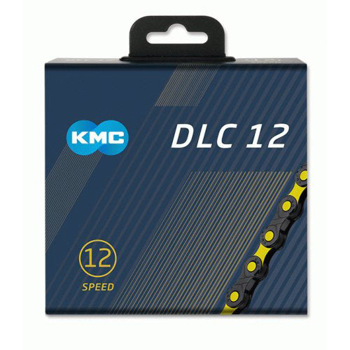 KMC Fietsketting DLC 12 126 schakels (Geel Zwart)