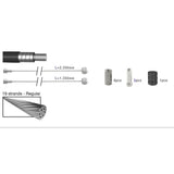 Elvedes Brake Cable Kit ATB Race Universal Blue 2015013