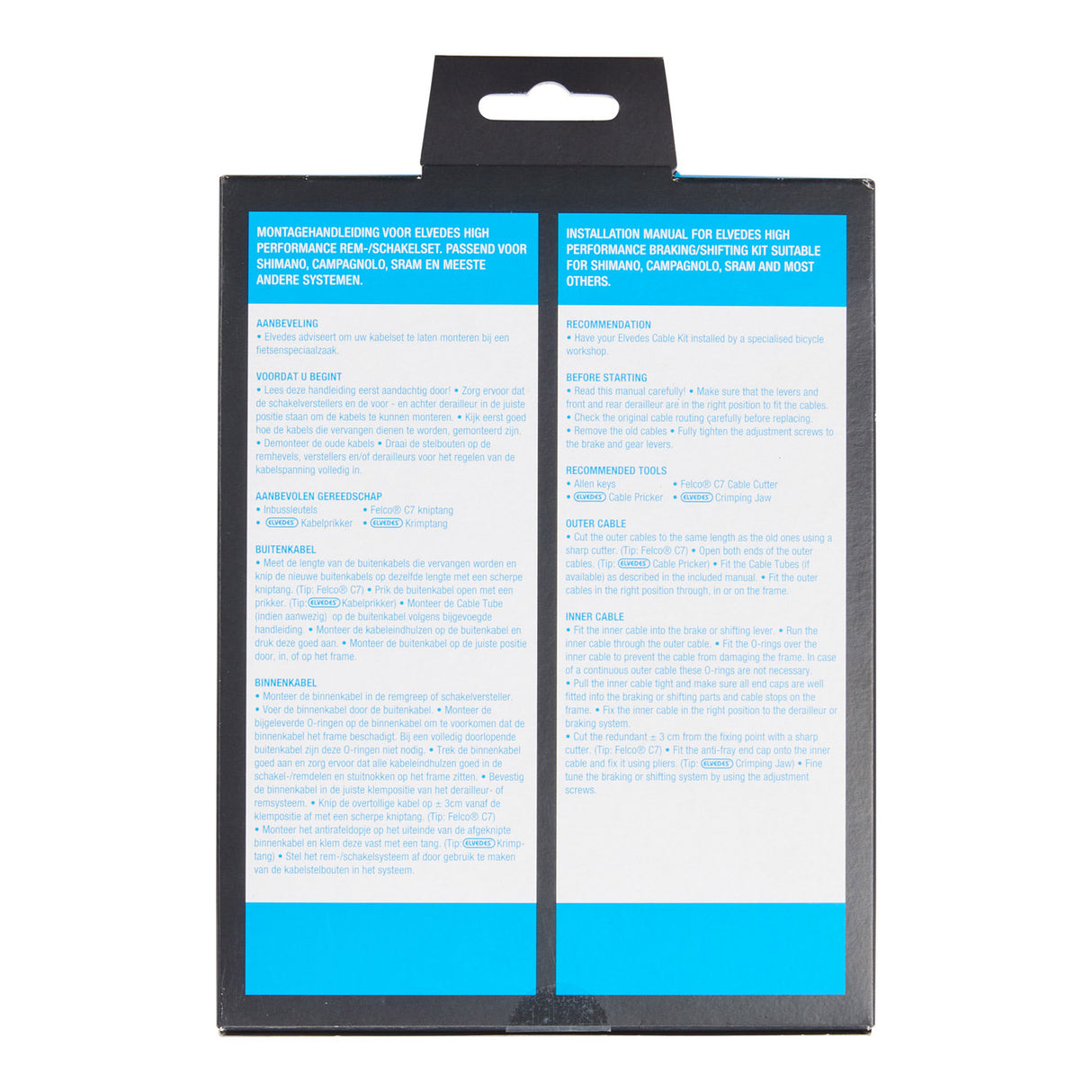 Elvedes Brake Cable Kit ATB Race Universal Blue 2015013