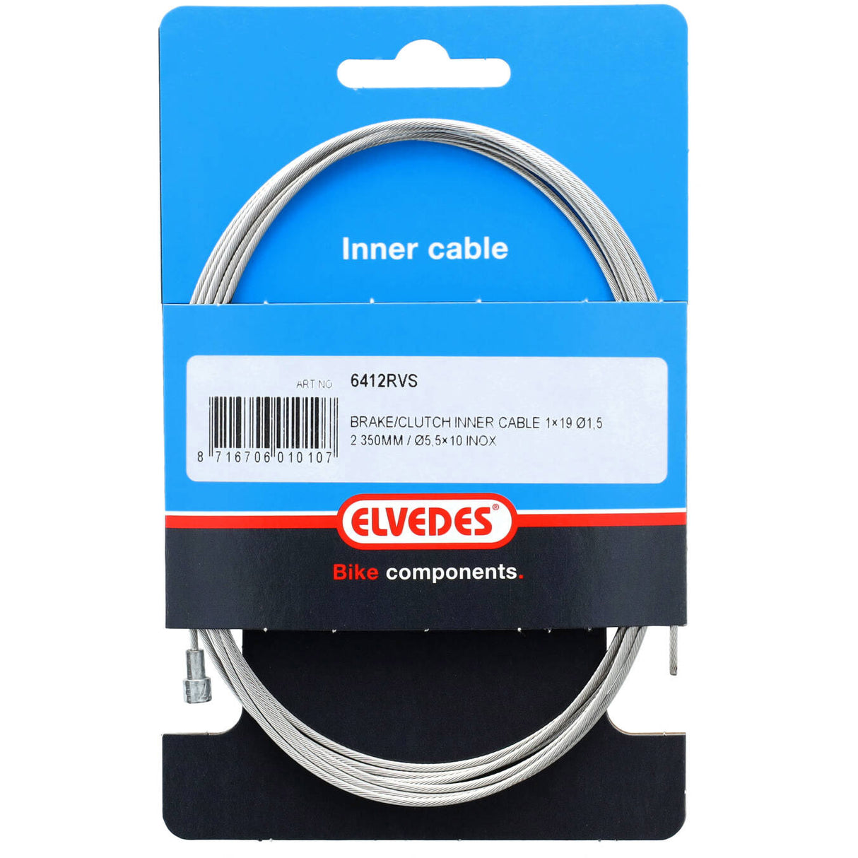 Elvedes coupling cable within Peer stainless steel (6412RVS)