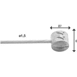 Elvedes freno cable interno de 3000 mm galvanizado Ø1.5 mm T-Tiple