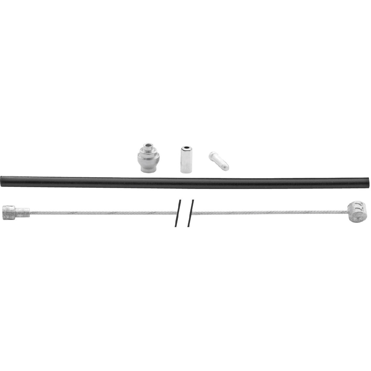 Elvedes Rem Cabel Kit 2 Nippels 1700mm 2350mm in acciaio inossidabile nero