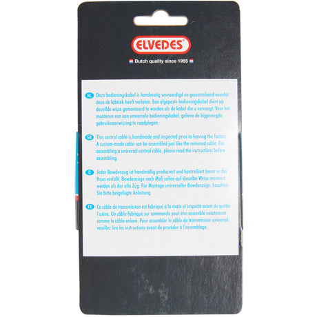 Elvedes universal brake cable kit, 1700mm x 2250mm, galvanized - black (on card)