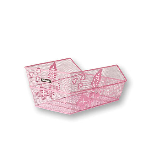 Basil Cento S FM - bicycle basket - rear - small - including mounting hardware - pink