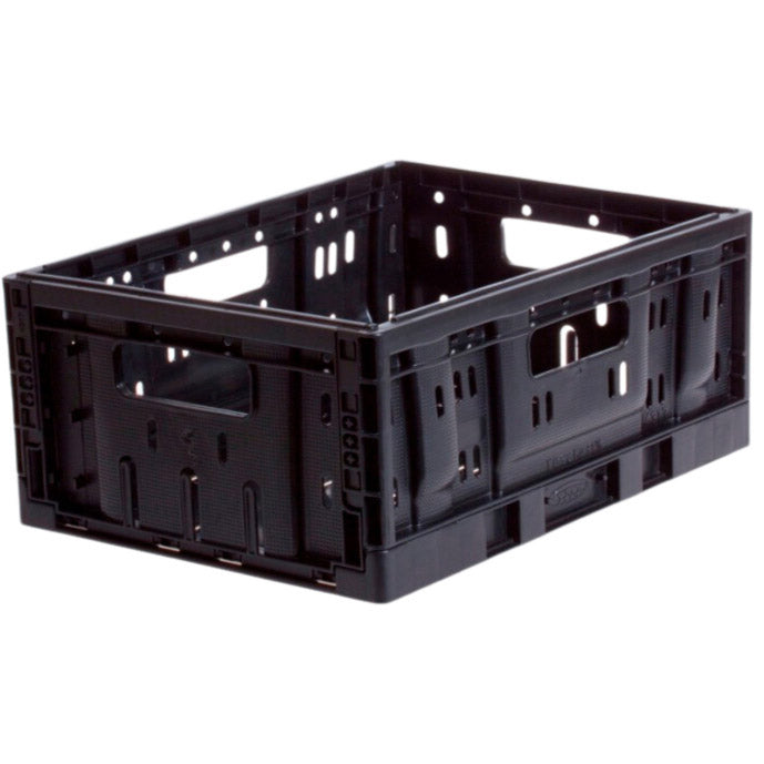 caisse de pliage en plastique petit 20 litres pliant noir