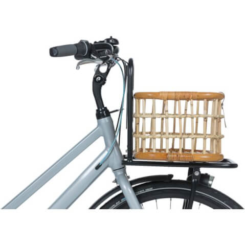 Basil Green Life rotan fietsmand medium voorop natural bruin