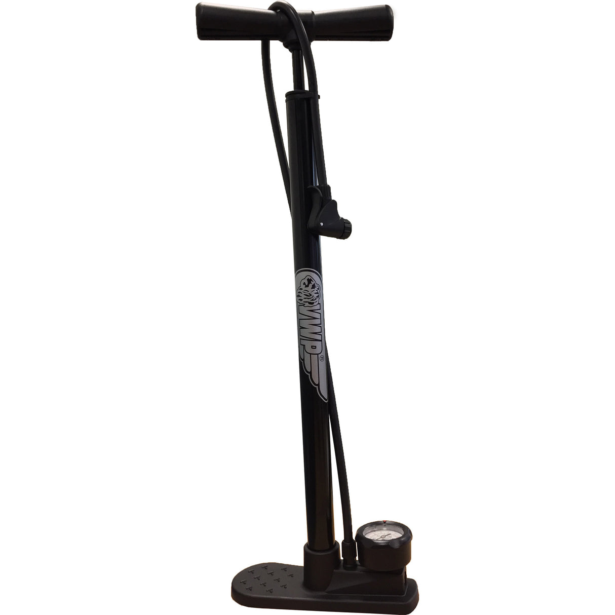 Vwp floor pump with pressure gauge steel gf-03 black