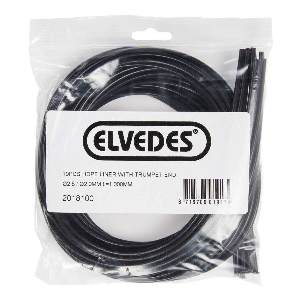 Elvedes Liner med trompet 2,5 2mm 1000mm (10) HDPE 2018100