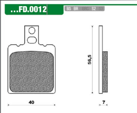 Newfren Bremsblock Set FD0012 Rs '93 fir Achter Rs '96 fir