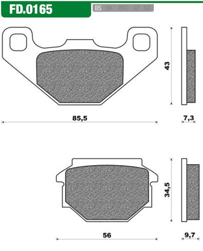 Newfren disc brake pad fd0165 sv roland g
