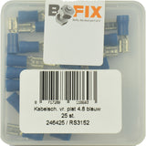 Bofix Cable Shoe Amp Woman Plat 4.8mm Blue (25st)