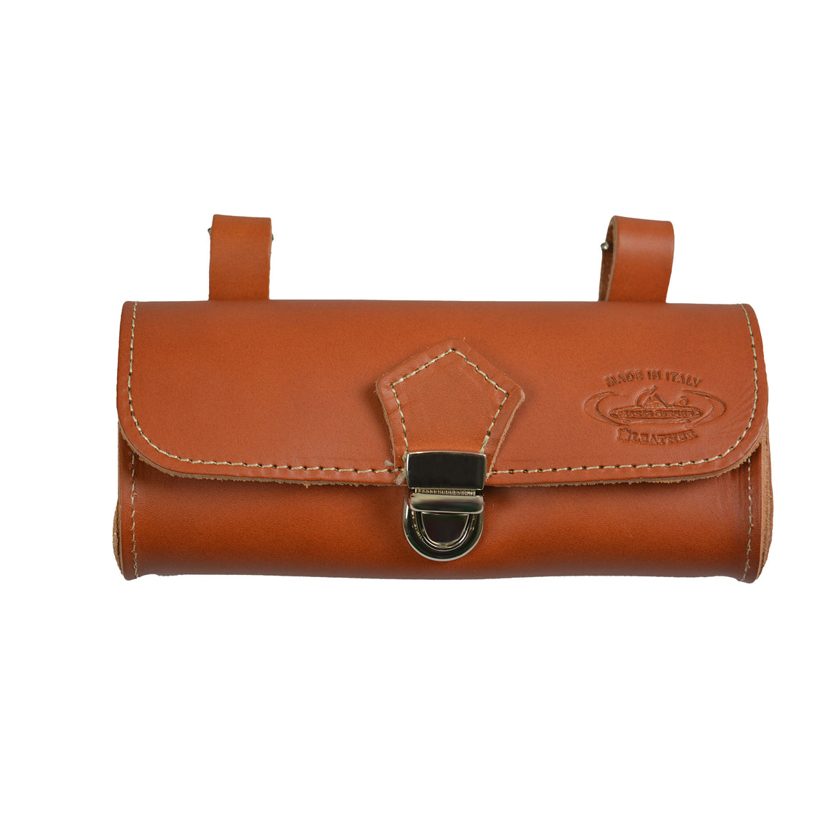 Selle Monte Grappa Saddle Bag Leather Cognac s logem