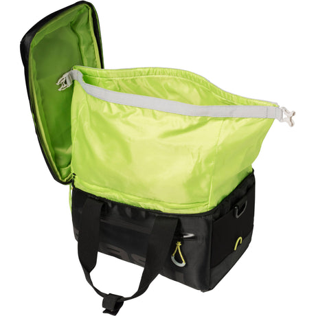 Basil Miles Trunkbag - Sporty black rear carrier bag for sporty people - 7L - Black Lime