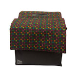 Basil Double Pannier Grey with Colourful Flowers 20L