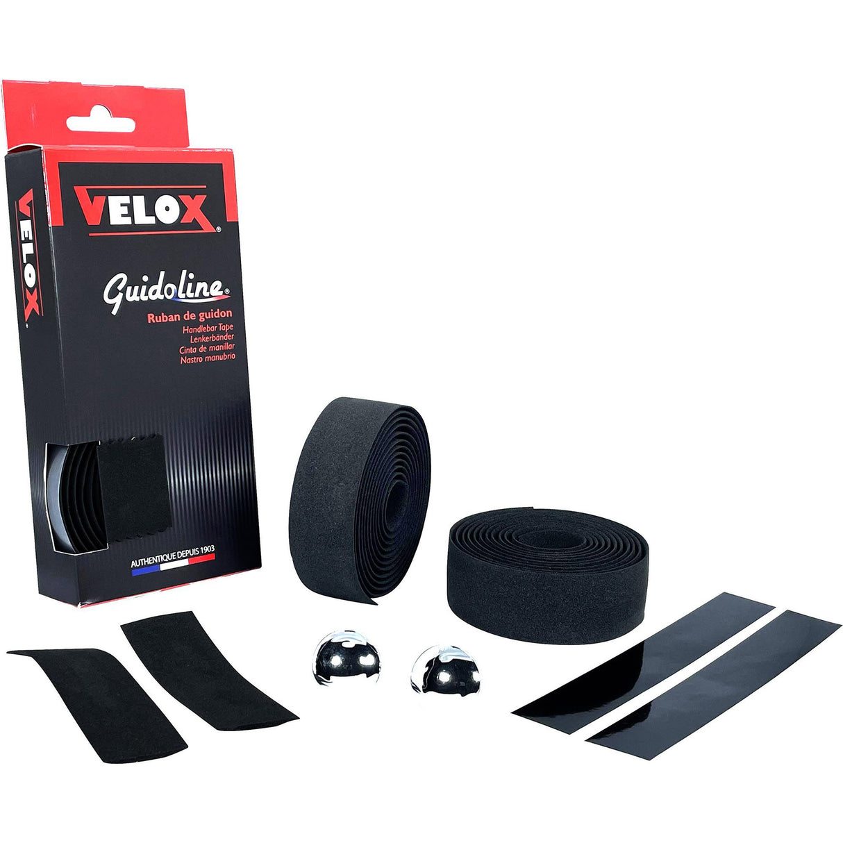 Velox Steering Lint Cork Black - Eva, 175cm, Racing Bike, 2 Rolls