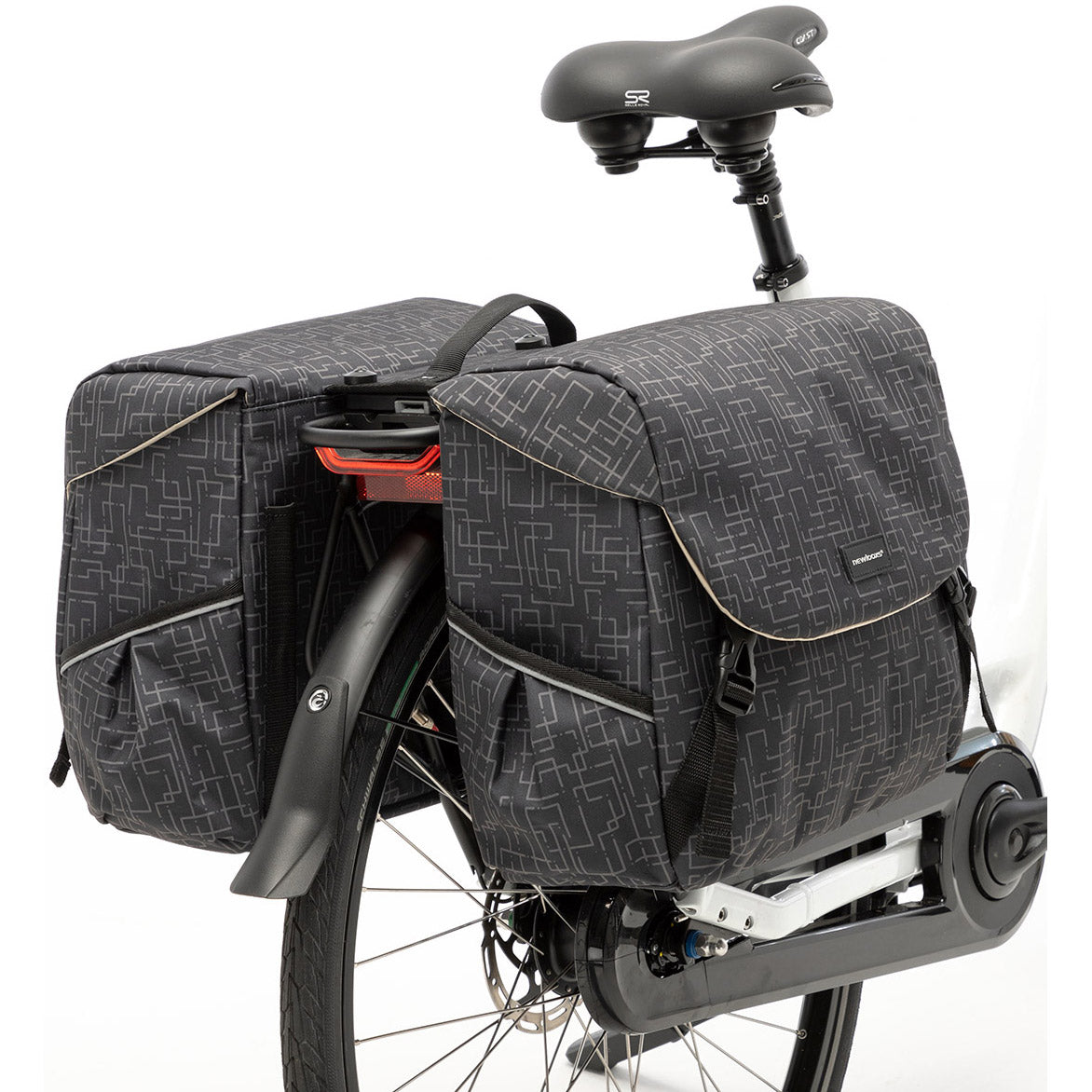 Mondi Joy Bolsa de bicicleta doble - Repelente de agua - Adaptador Mik - 38L - Ivy Walnut