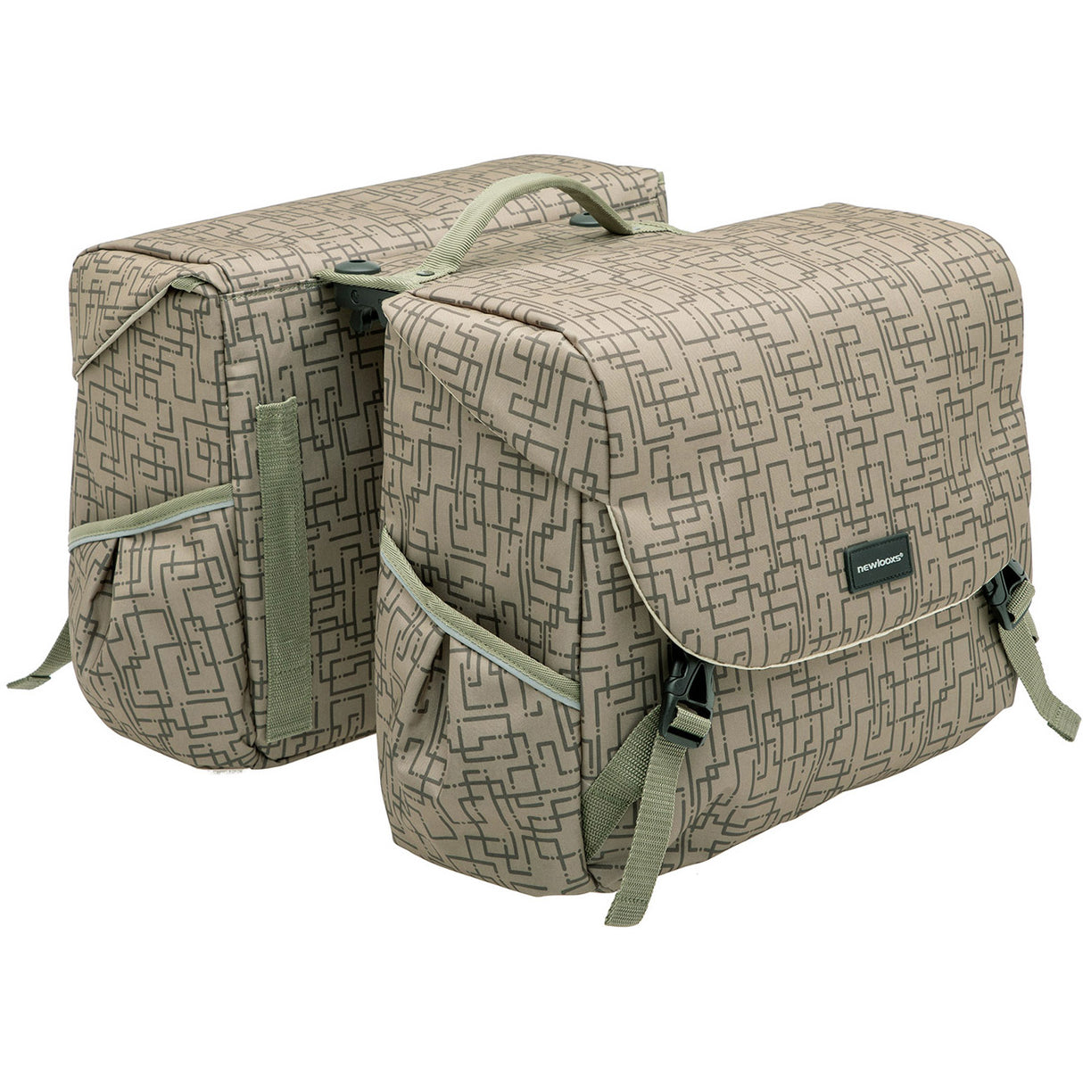 Mondi Joy Double pannier - water-repellent polyester - Racktime - Ivy Grey
