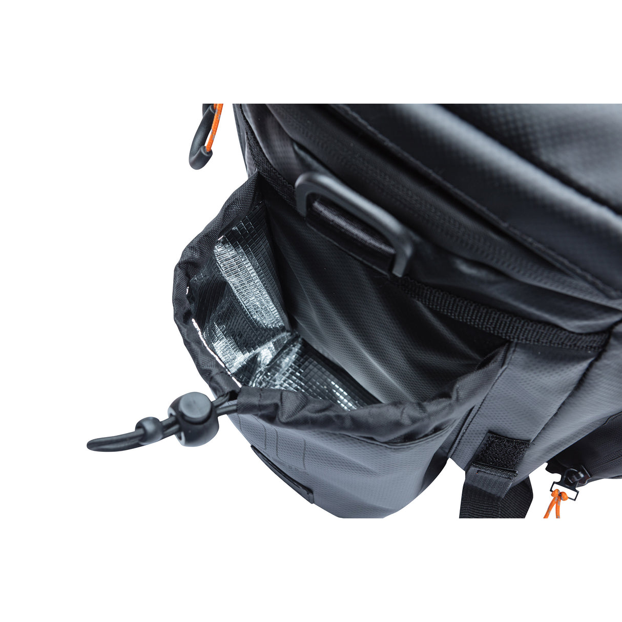 Basil Miles XL Sac de comportement à bagages, orange noir, étanche, 9-36L, adapté aux vélos électriques