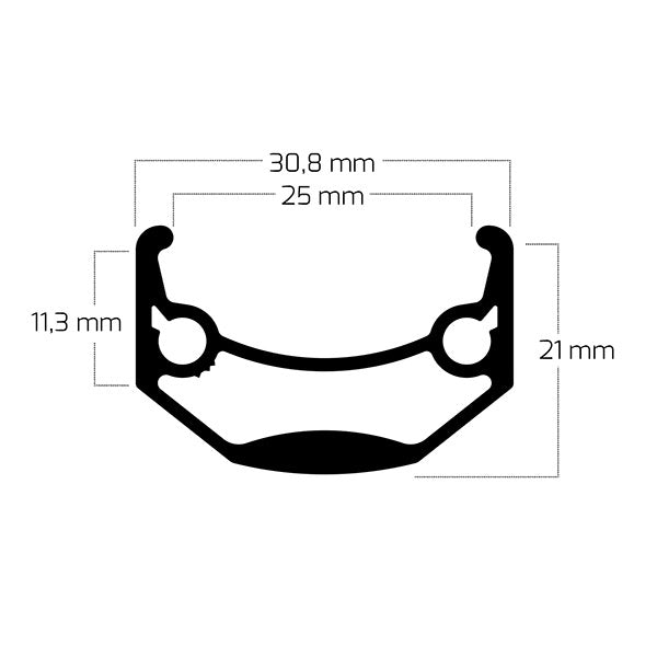 Qibbel Velg Andra 40 20 406 36g 14G CNC alu zwart