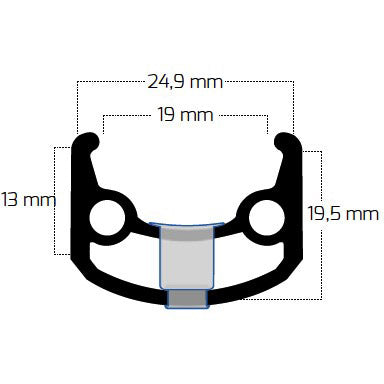 Ryde rim sputnik 28 622 36g 14g cnc dubh