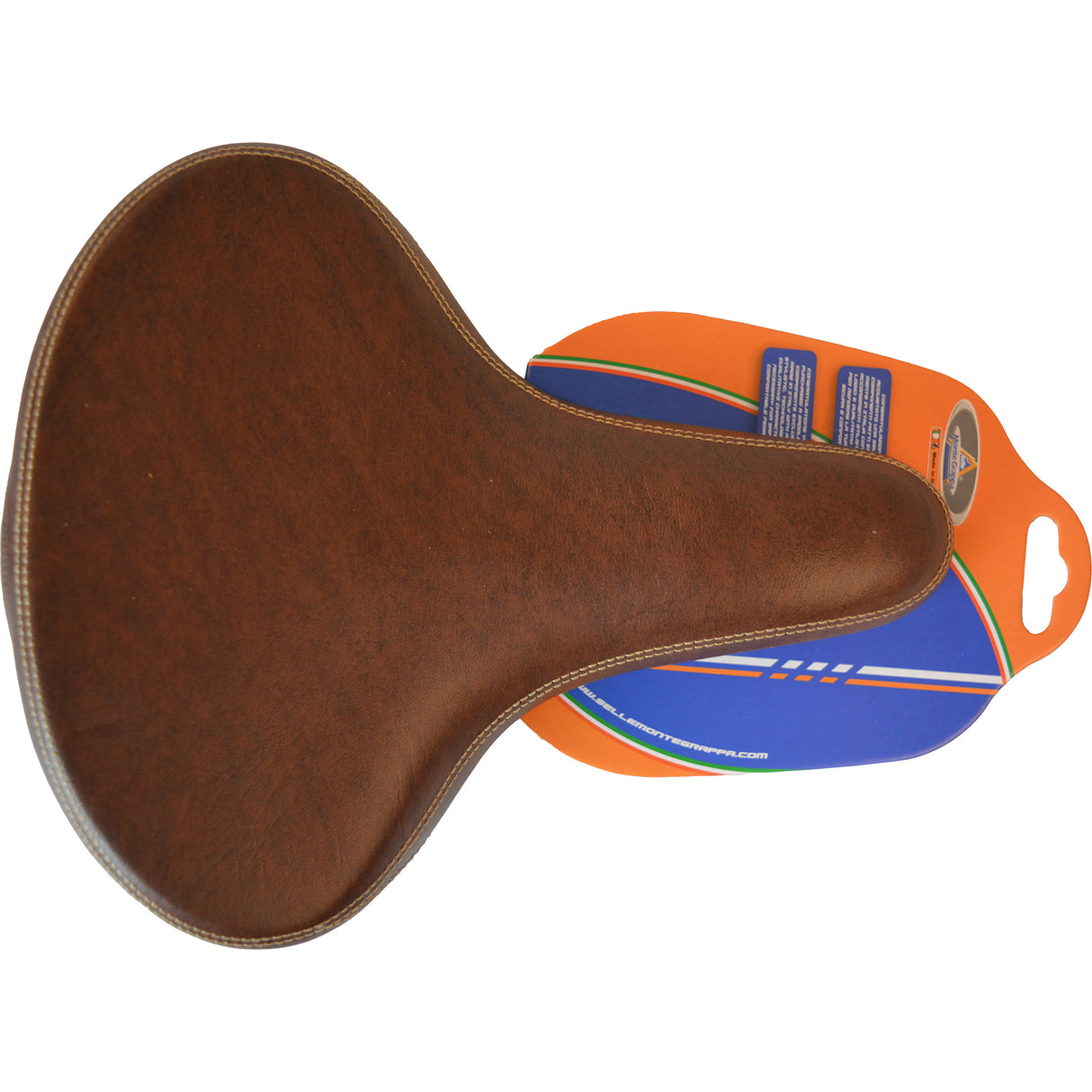 Monte Grappa Saddle Selva Man Brown with Elastomer