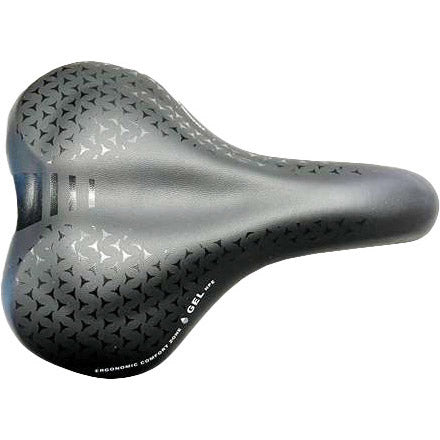 Selle Monte Grappa Zadel Asola 6200 gel Plus elastomeer rail zwart