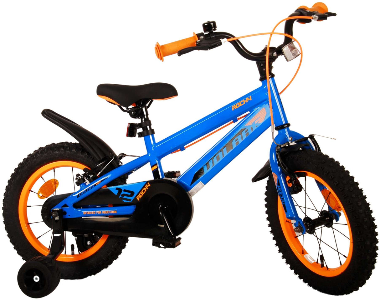 Volare Rocky Children's Bike Boys 14 -calowe Niebieskie Dwuprężnicy