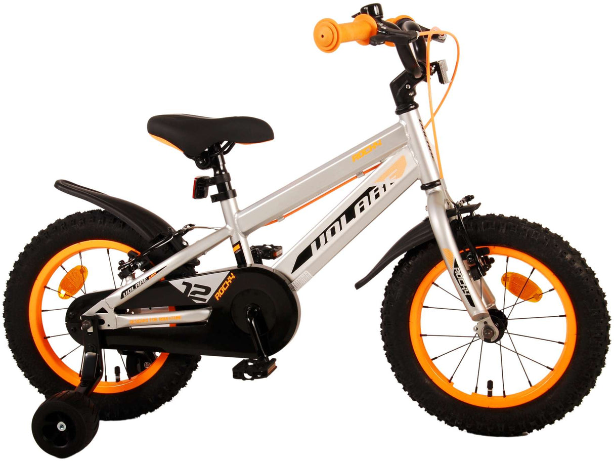 Volare Rocky Children's Bike Boys 14 cali szara dwa hamulce ręczne