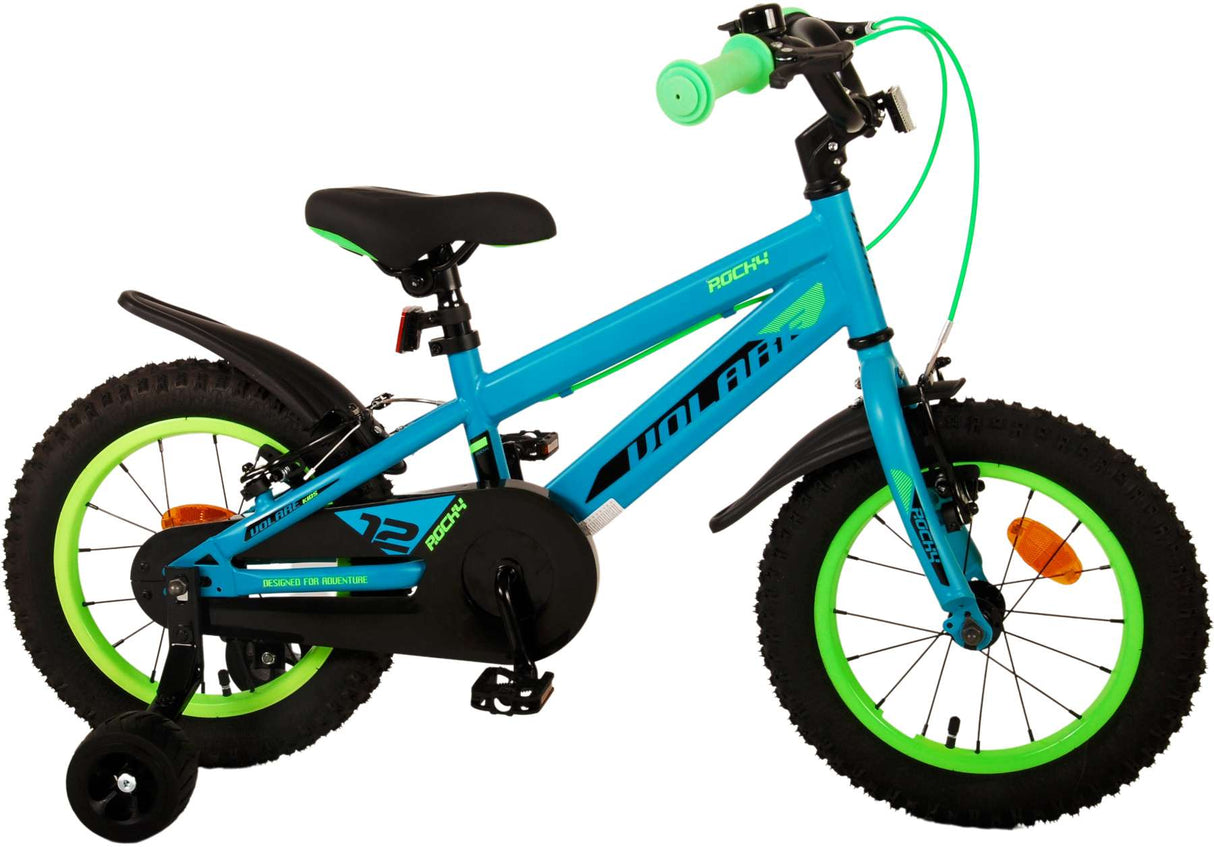 Volare Rocky Children's Bike Boys 14 pulgadas Verdes dos manos de la mano