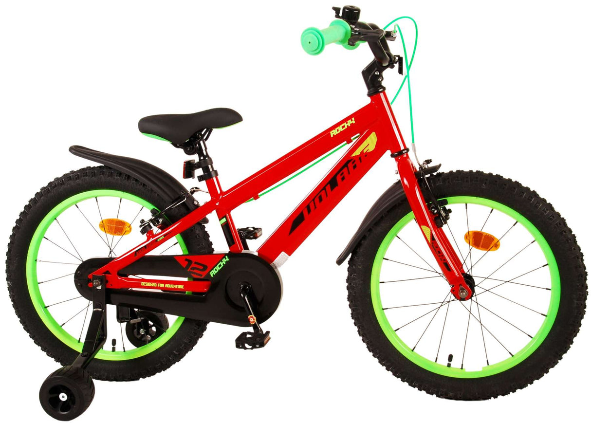 Volare Rocky Children's Bike Boys 18 pouces rouges Two Hand freins