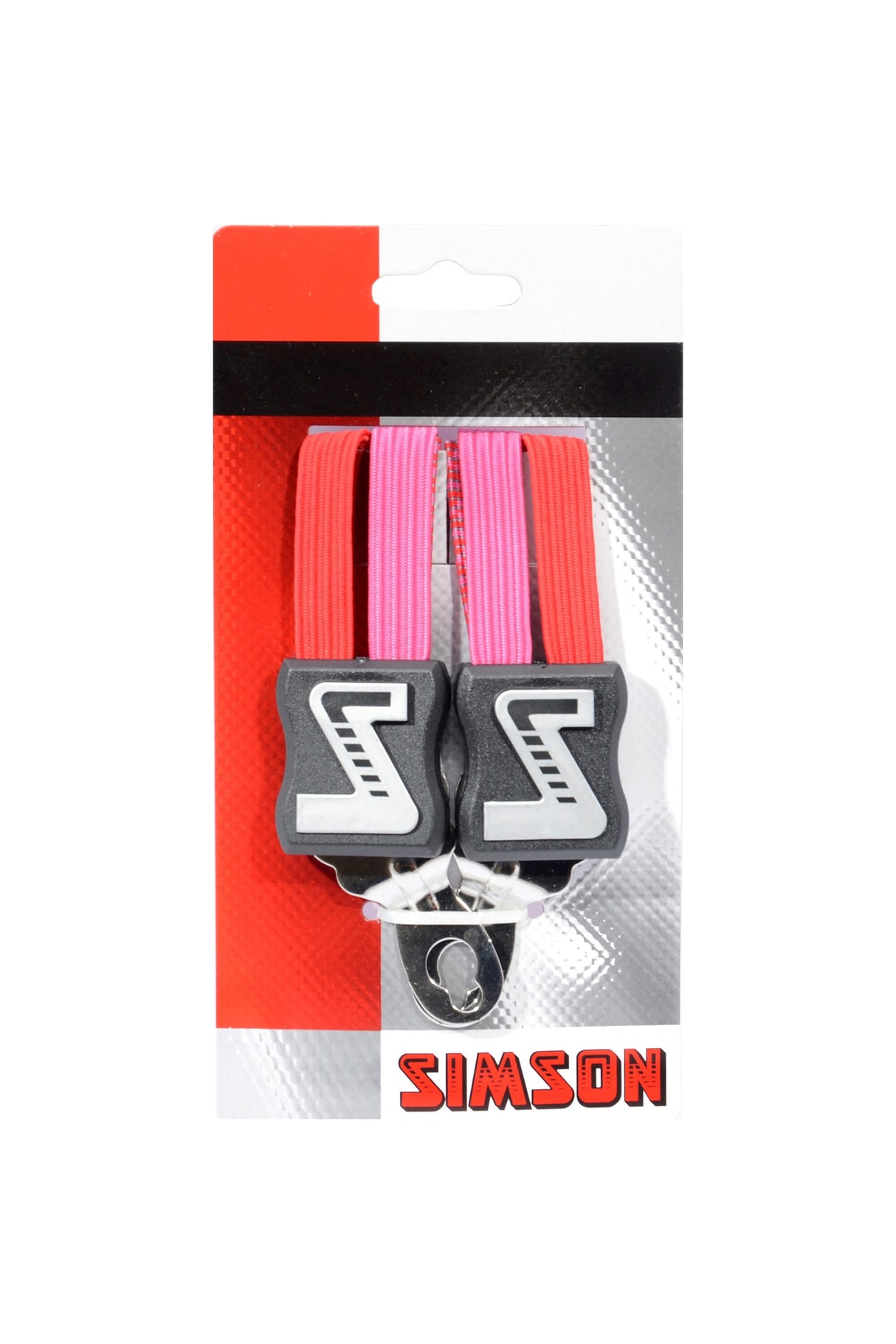 Simson Trio Short Quick Tie with 3 Ties - Pink Red