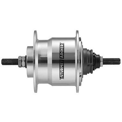 Ursus náboj převodovky 4 rychlostní sturmey archer x-rf4 36 otvorů - 170 mm délka osy - stříbrná