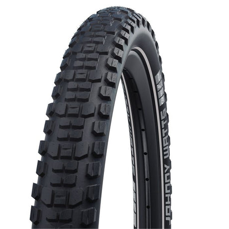 Schwalbe johnny watts lr - com fio - addix - desempenho - 29x2,35 - preto + reflexo