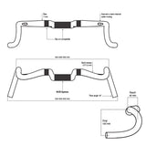 Deda Steering Bend Gera Gravel 440mm POB 31,7mm kol