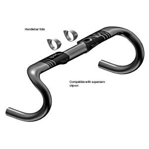 Deda Carbon Sterin Bend Vinci peu profond 400 mm POB 31,7 mm Carb.